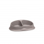 Stefanplast ruokakuppi kaksinkertainen Chic 0,25+0,25L 27x17,5x7,2cm vaaleanharmaa