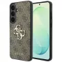 Guess Leather 4G Metal Logo -kotelo Samsung Galaxy S26 FE -puhelimelle, ruskea