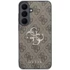 Guess Leather 4G Metal Logo -kotelo Samsung Galaxy S26 FE -puhelimelle, ruskea