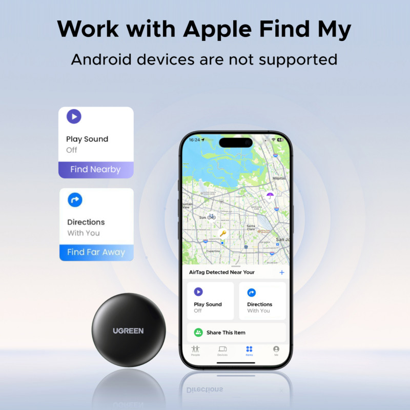 UGREEN FineTrack Mini Smart Finder Apple-laitteille