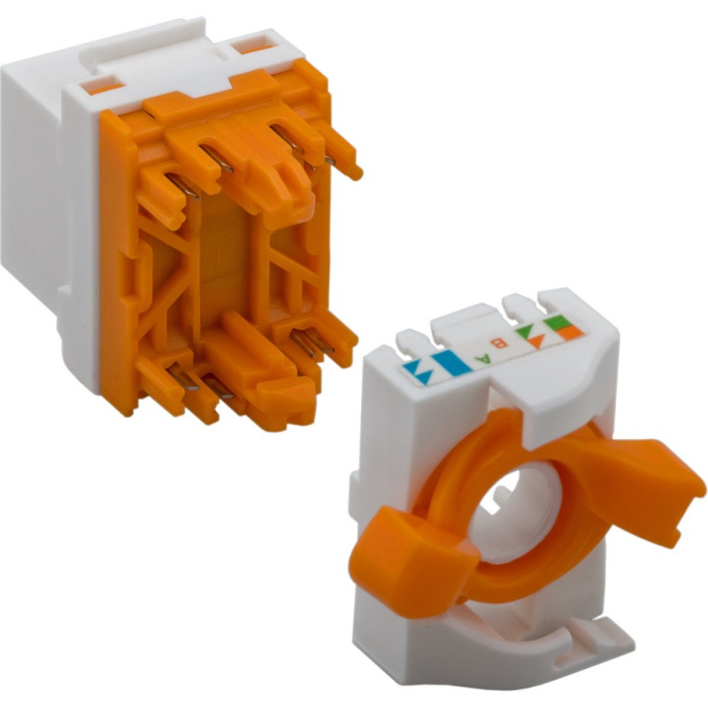 Techly 028573 Keystone-moduuli RJ45 UTP Cat6, itseliittyvä, PoE:lle