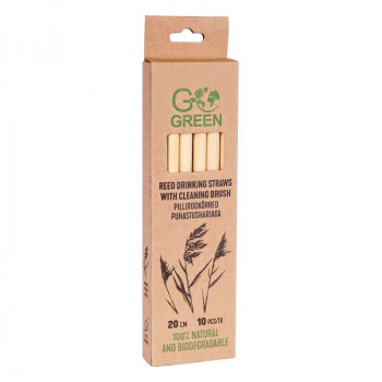 Gogreen Go Green kompostoituvat ruokopillit harjalla, 10 kpl