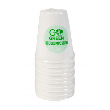 Gogreen kompostoituvat sokeriruokomukit 250 ml, 10 kpl