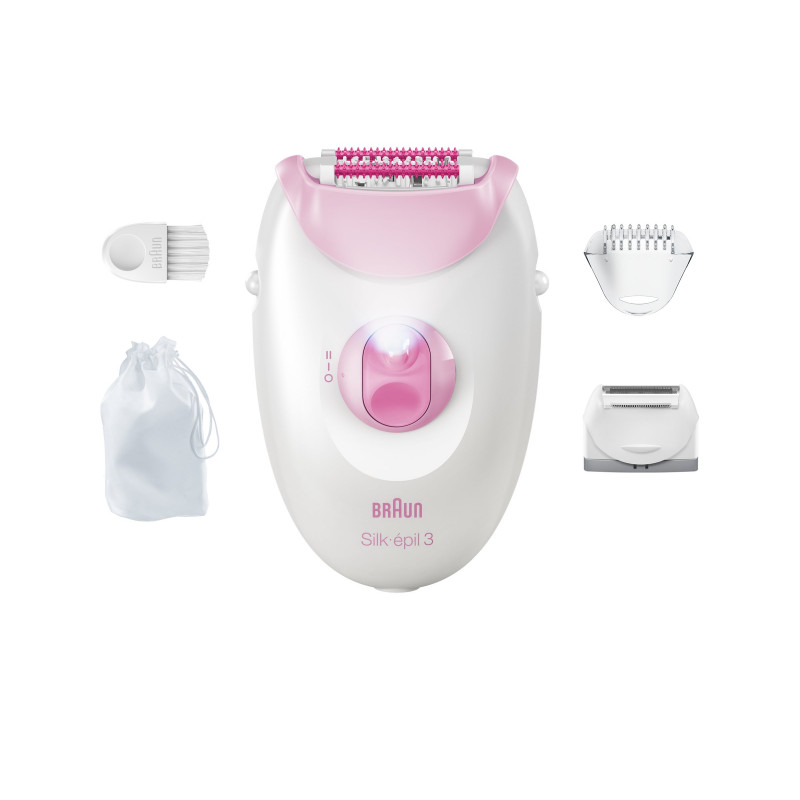 Braun Silk 3 SE3-033 epilaattori tarvikkeilla