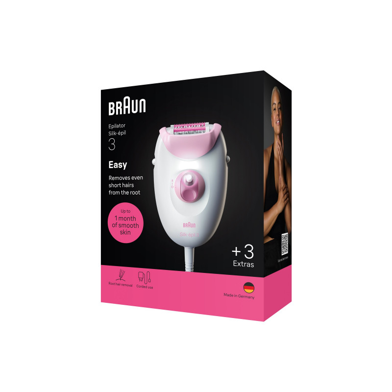 Braun Silk 3 SE3-033 epilaattori tarvikkeilla