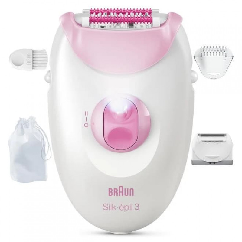 Braun Silk 3 SE3-033 epilaattori tarvikkeilla