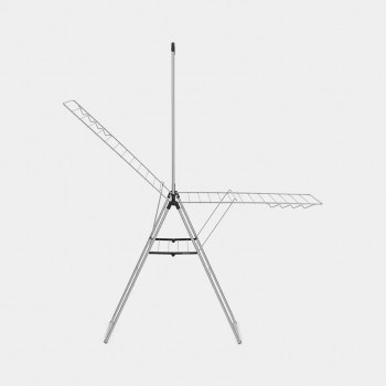 Brabantia HangOn kuivausteline vaatetankolla, 25 m, Metallic Grey