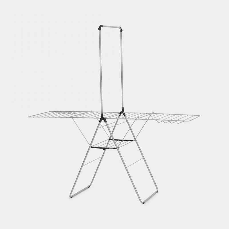 Brabantia HangOn kuivausteline vaatetankolla, 25 m, Metallic Grey