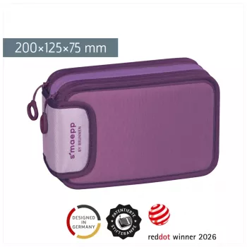 BRUNNEN penaalilaukku täytetty s'maepp Sweet Colour Code violetti 34-osainen, 20,0 x 7,5 cm