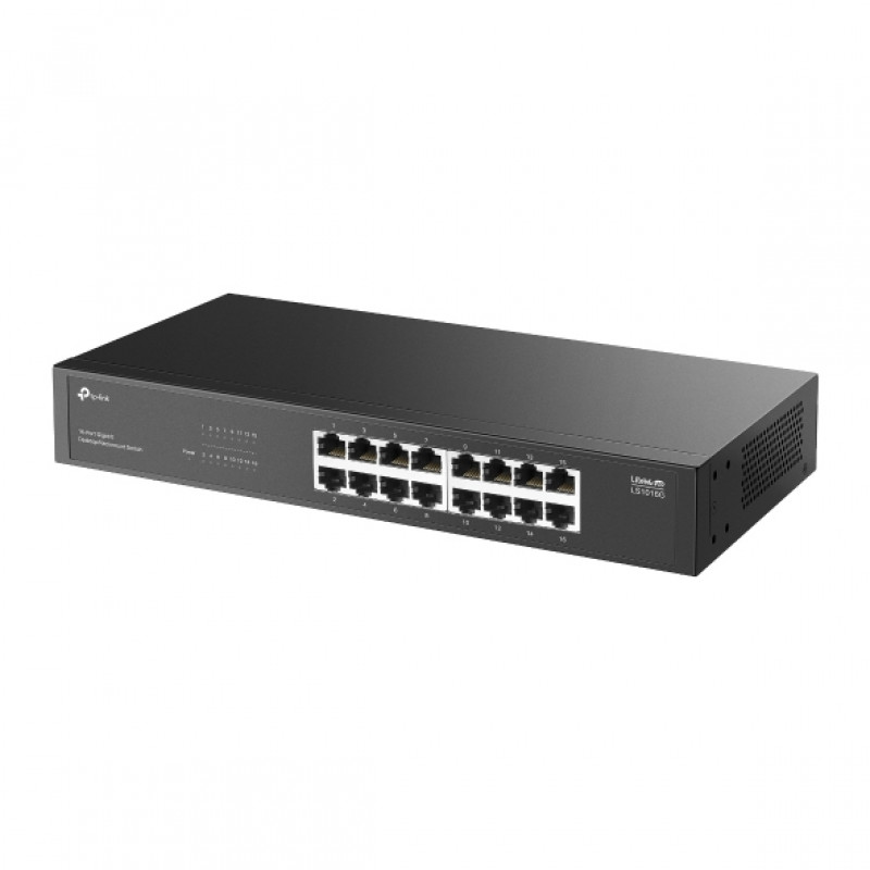 TP-Link LS1016G 16-porttinen Gigabit-työpöytä-/rack-asennettava kytkin