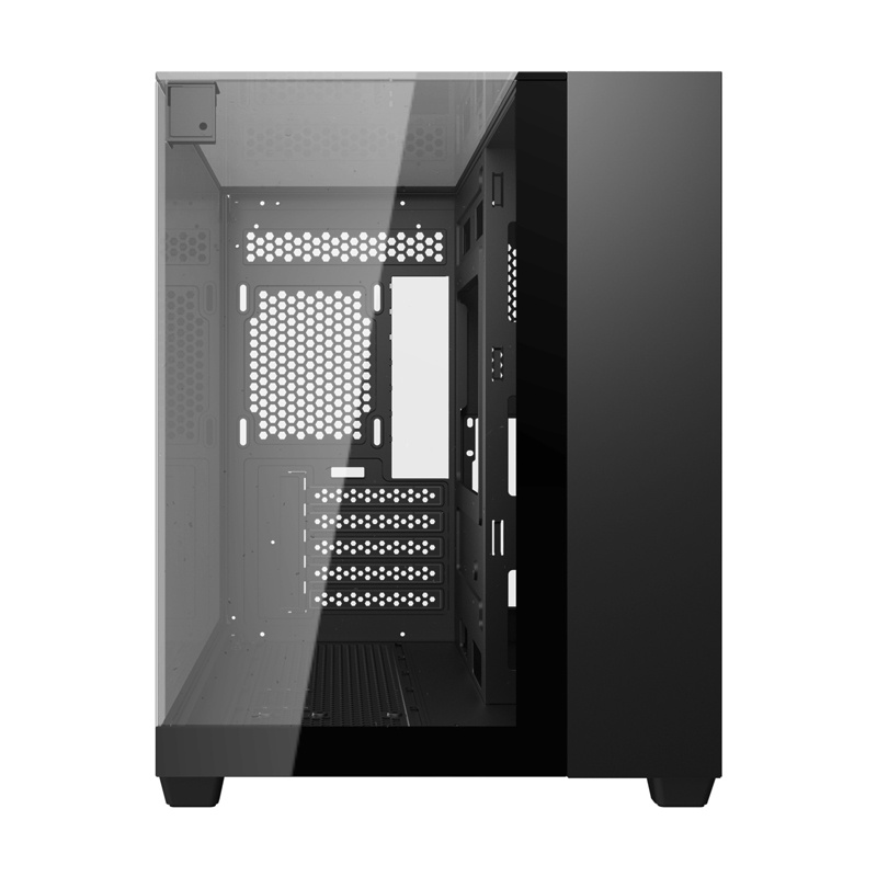 Darkflash TH285M Micro-ATX tietokonekotelo karkaistulla lasilla, musta