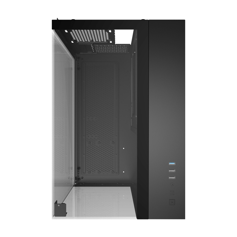 Darkflash TH285M Micro-ATX tietokonekotelo karkaistulla lasilla, musta
