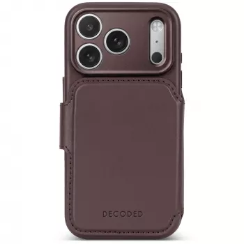 Decoded Leather irrotettava lompakko – nahkakotelo iPhone 18 Pro / 17 Pro:lle, MagSafe-yhteensopiva (chocolat brown)