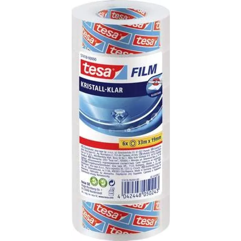 tesa C+C 57418-00000-02 teippi läpinäkyvä (P x L) 33 m x 19 mm 6 rulla(a)