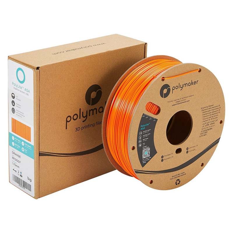 Polmask ASA 1,75 mm oranssi 1 kg 3D-tulostimen filamentti