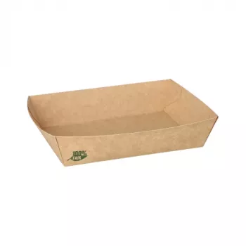 Papstar 87246 kertakäyttöastia, suorakaide, kartonki, ruskea, 80 kpl