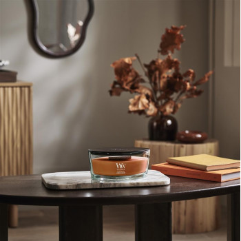 WoodWick Pumpkin Praline Ellipse tuoksukynttilä 453,6 g