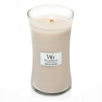 WoodWick Vanilla & Sea Salt Ellipse -kynttilä, 453,6 g