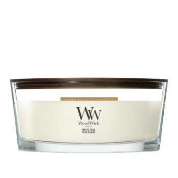 WoodWick White Teak Ellipse -kynttilä, 453,6 g