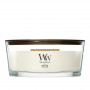 WoodWick White Teak Ellipse -kynttilä, 453,6 g