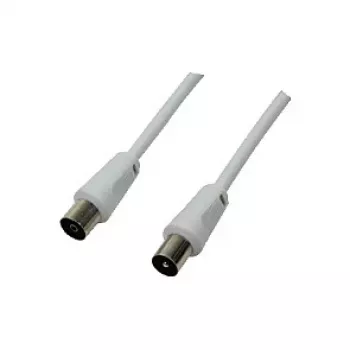 Logilink TV-koaksiaalinen antennikaapeli, CCS, >85 dB, valkoinen, 2,5 m (CA1061)