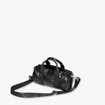LOQI Metallic viikonloppulaukku – musta (pieni)