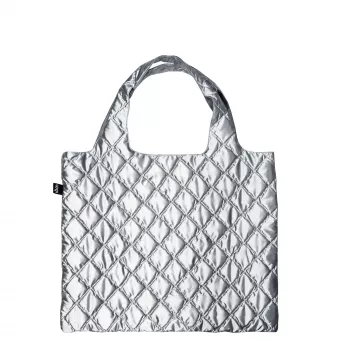 LOQI Metallic laukku – hopea Puffy