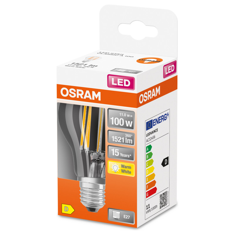 Osram LED-lamppu 11 W lämmin valkoinen