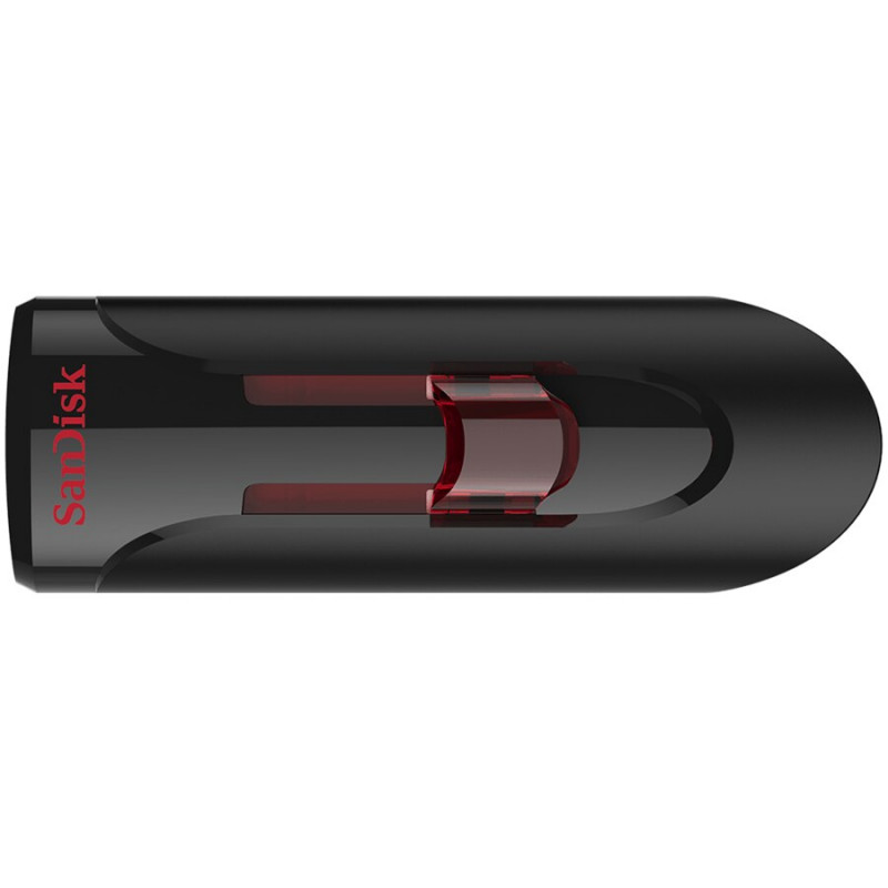 SanDisk Cruzer Glide 3.0 64GB USB 3.2 Gen 1 flash-asema, musta