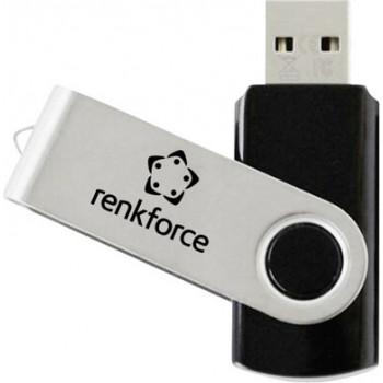 Renkforce RF-USBS-180 1GB USB 2.0 flash-asema, musta/hopea (RF-7557590)