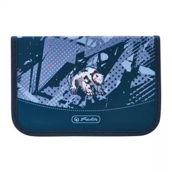 herlitz Tech Mech penaalilaukku, 31-osainen polyesteriä, mitat: (L)205 x (S)140 x (K)38 mm, 2 läppää
