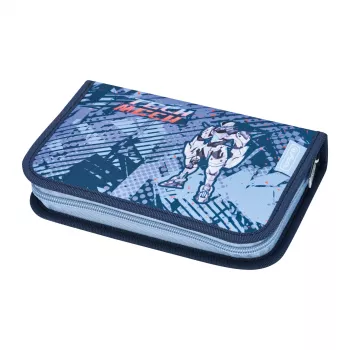 herlitz Tech Mech penaalilaukku, 31-osainen polyesteriä, mitat: (L)205 x (S)140 x (K)38 mm, 2 läppää