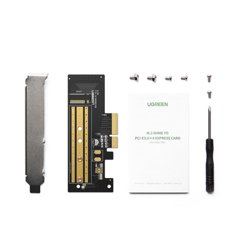 UGREEN CM302 M.2 NVMe SSD PCIe 3.0 x4 -adapterikortti (CM302-70503)