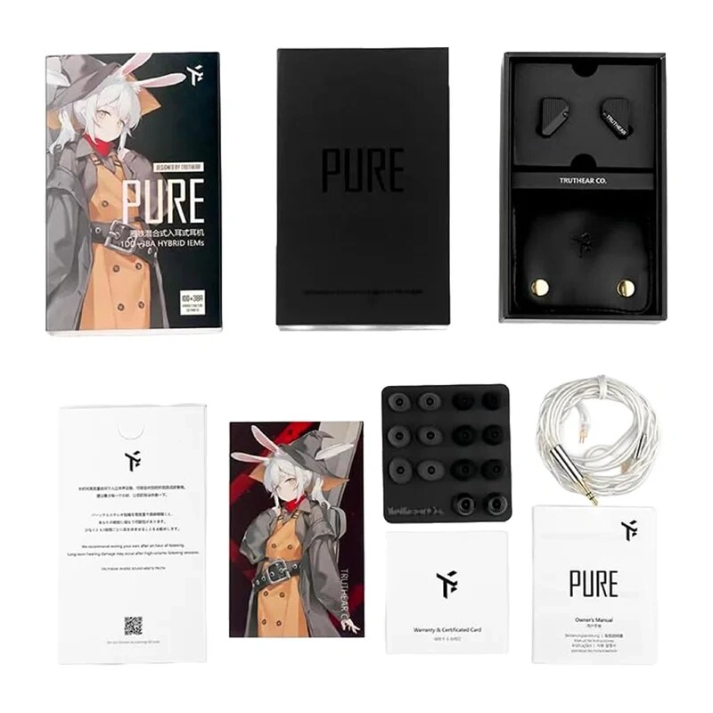 TRUTHEAR Pure johdolliset in-ear-kuulokkeet (musta)
