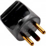 Microconnect verkkopistoke (pyöreä), musta