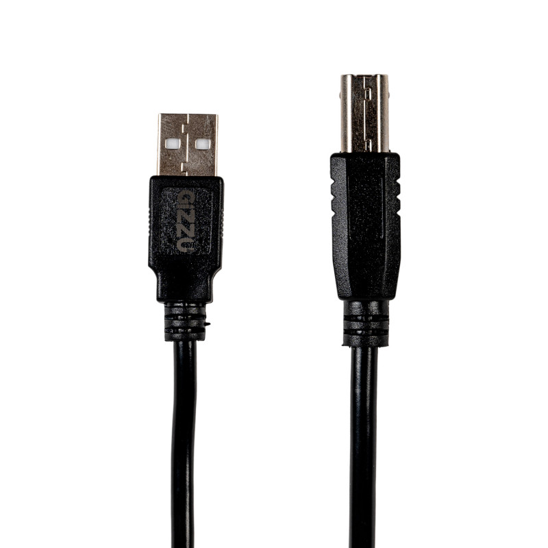Gizzu USB 2.0 tulostinkaapeli USB-A - USB-B, 1,5 m, musta (GCPU2AB15)