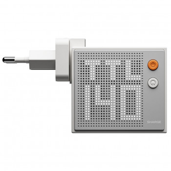 SHARGE Pixel 140 GaN-laturi, 140W, 3x USB-C, Dot-Matrix-näyttö - valkoinen