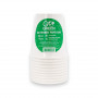 Gogreen Go Green kompostoituvat mukit 250 ml, 10 kpl, valkoinen
