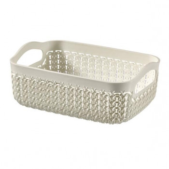 Curver Knit Basket A6, 19x14x7 cm, valkoinen