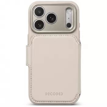 Decoded Leather Detachable Wallet nahkakotelo iPhone 18 Pro Max / 17 Pro Max, MagSafe, taupe