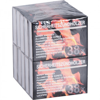 Flamax tulitikut 38 kpl per rasia, 10 rasiaa sis.