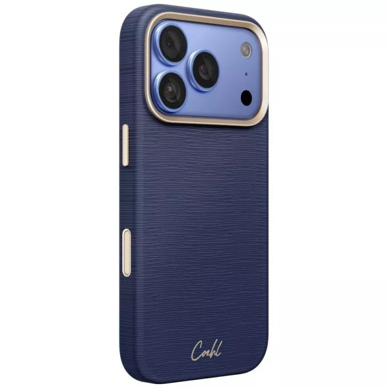 UNIQ Coehl Mirelle kuori iPhone 18 Pro / 17 Pro -magneettilatauksella sininen