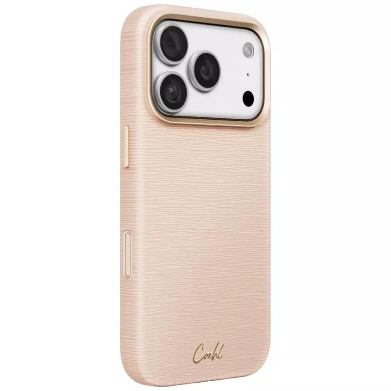 UNIQ Coehl Mirelle kuori iPhone 18 Pro / 17 Pro -magneettilatauksella pinkki