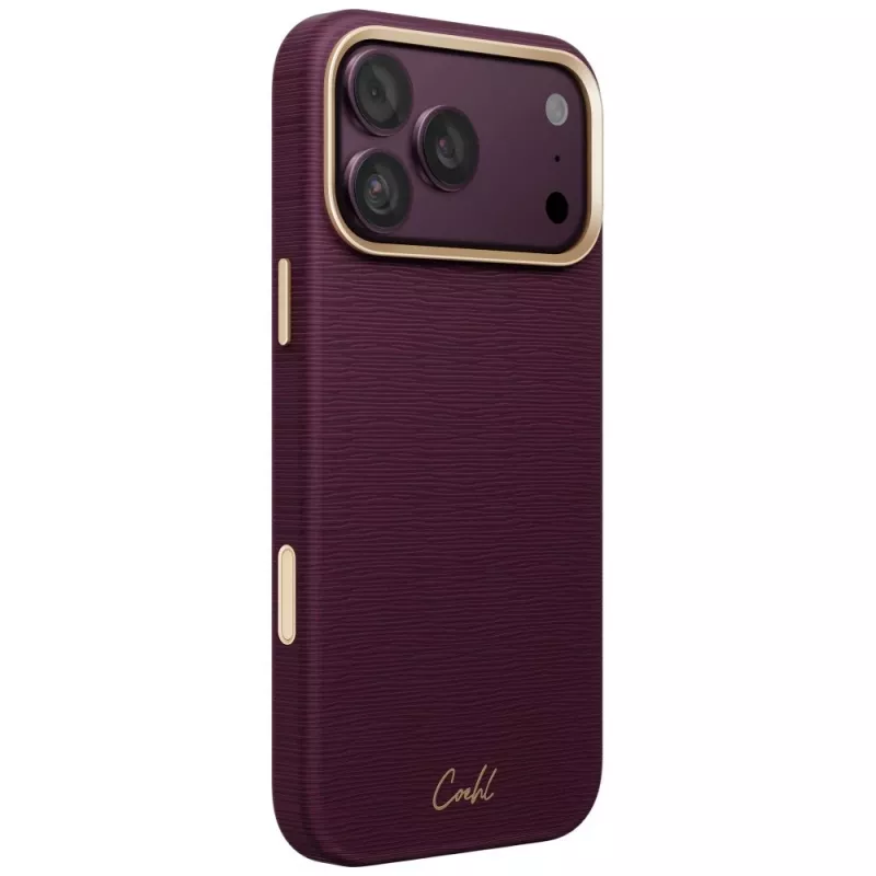 UNIQ Coehl Mirelle kuori iPhone 18 Pro Max / 17 Pro Max -magneettilatauksella burgundi