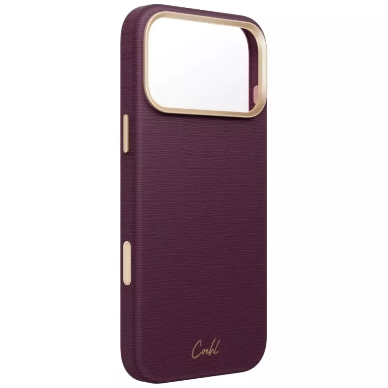 UNIQ Coehl Mirelle kuori iPhone 18 Pro Max / 17 Pro Max -magneettilatauksella burgundi