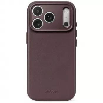 Decoded Leather Backcover – nahkakuori iPhone 18 Pro / 17 Pro, MagSafe-yhteensopiva (chocolat brown)