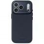 Decoded Leather Backcover – nahkakuori iPhone 18 Pro / 17 Pro, MagSafe-yhteensopiva (keskiyö)