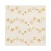 PAPSTAR “Golden Snowflakes” joululautasliinat 330 x 330 mm, painettu, 1/4-taite, 3-kerros