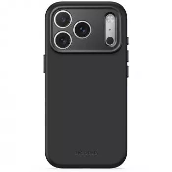 Decoded AntiMicrobial -silikoninen takakansikuori iPhone 18 Pro Max / 17 Pro Max, MagSafe, Carbon Black