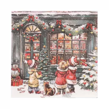 PAPSTAR “It looks like Christmas” joululautasliinat 330 x 330 mm, painettu, 1/4-taite, 3-kerros